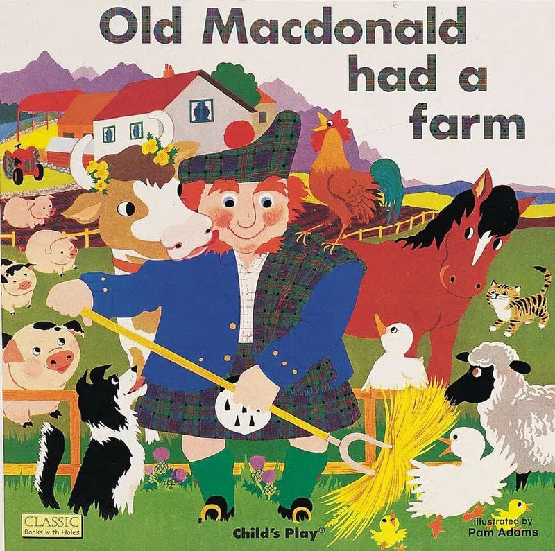 Old Macdonald Had a Farm - Classic Books With Holes Soft Cover (Pam Adams)-Fiction: 兒童繪本 Picture Books-買書書 BuyBookBook