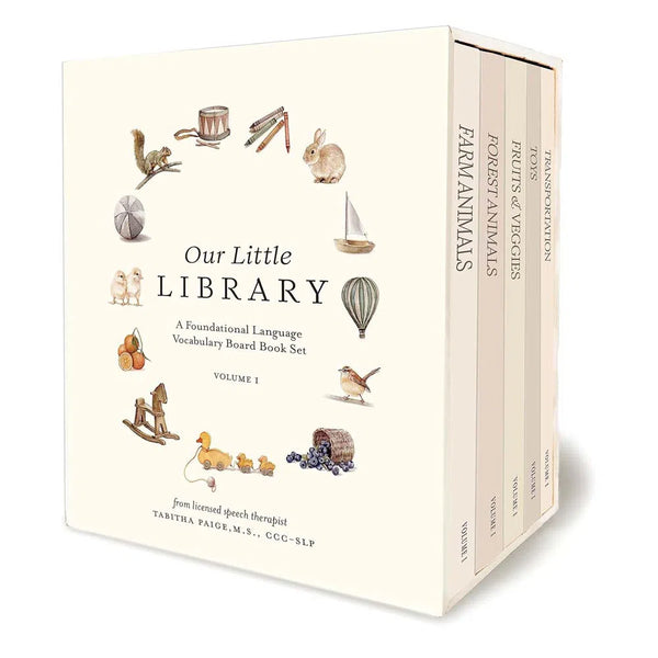 Our Little Library: A Foundational Language Vocabulary Board Book Set (Volume I) (Tabitha Paige)-Nonfiction: 親子教養 Parenting-買書書 BuyBookBook