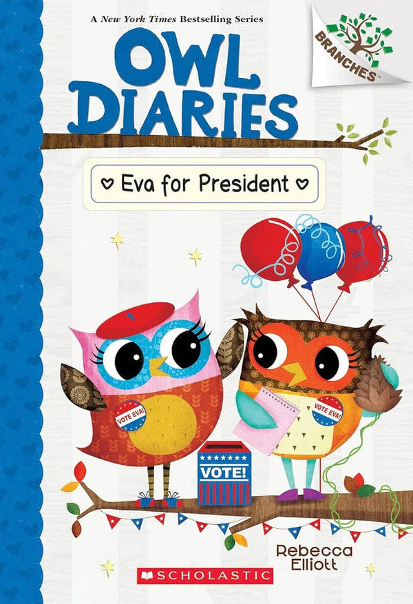 Owl Diaries #19 Eva for President (Branches) (Rebecca Elliott)-Fiction: 橋樑章節 Early Readers-買書書 BuyBookBook