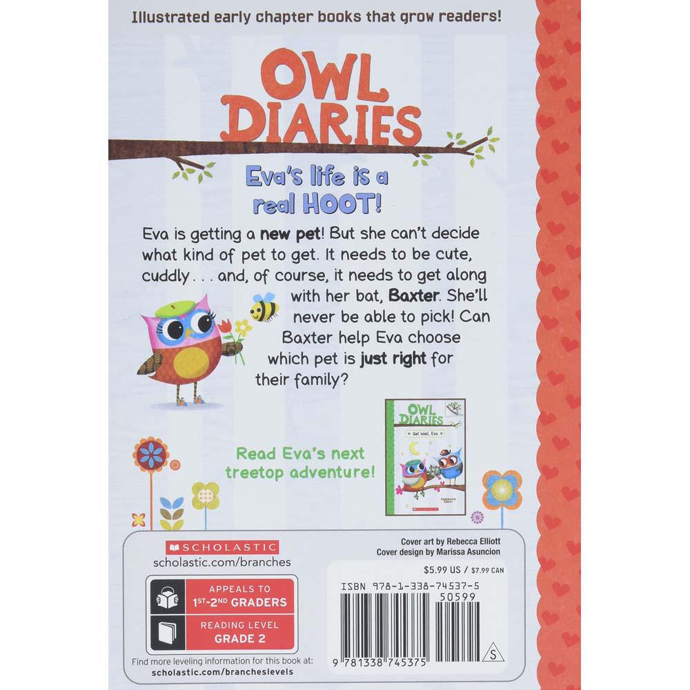 Owl Diaries #15 Eva's New Pet (Branches) (Rebecca Elliott) Scholastic