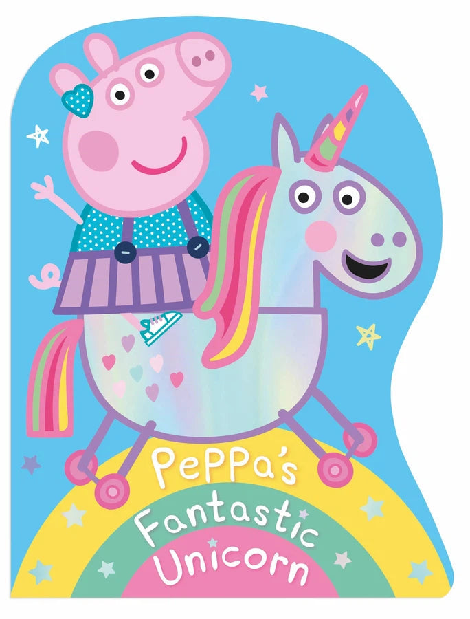 Peppa Pig: Peppa's Fantastic Unicorn Shaped Board Book-Children’s interactive and activity books and kits-買書書 BuyBookBook