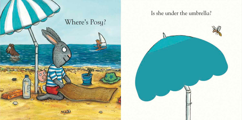 Pip and Posy, Where Are You? At the Seaside (Felt Flaps)(with QR code Audio)(Axel Scheffler)-Nonfiction: 學前基礎 Preschool Basics-買書書 BuyBookBook