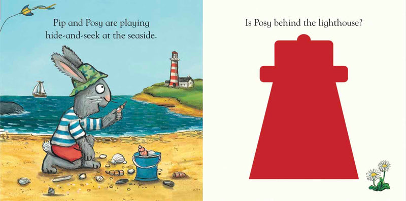 Pip and Posy, Where Are You? At the Seaside (Felt Flaps)(with QR code Audio)(Axel Scheffler)-Nonfiction: 學前基礎 Preschool Basics-買書書 BuyBookBook