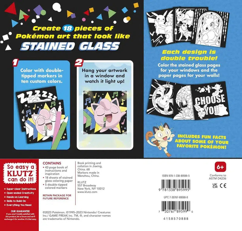 Pokemon Stained Glass (Klutz)-Activity: 繪畫貼紙 Drawing & Sticker-買書書 BuyBookBook