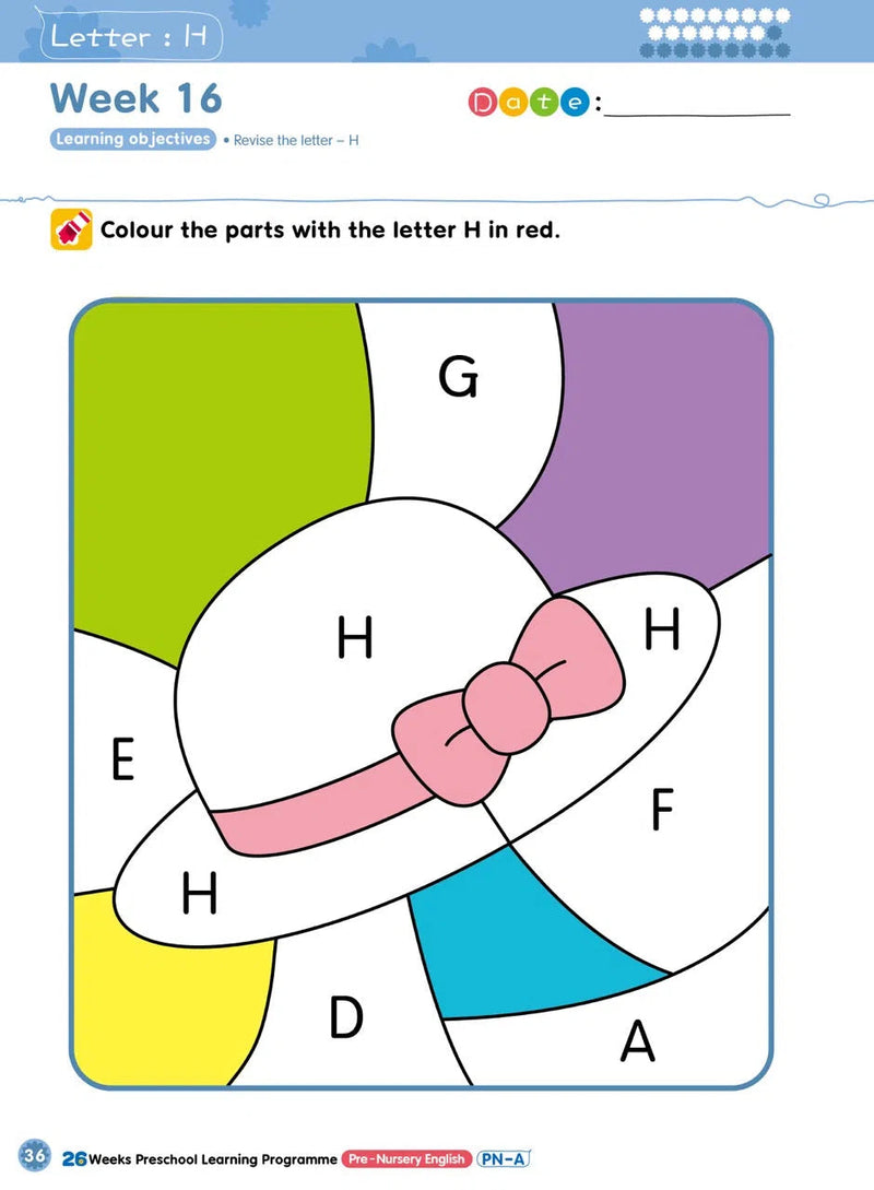 Pre-Nursery English 學前班英語遊戲及寫前練習 - 26週學前教育系列-補充練習: 英文科 English-買書書 BuyBookBook