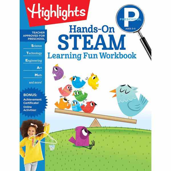 Preschool Hands-On STEAM Learning Fun Workbook (Highlights) PRHUS