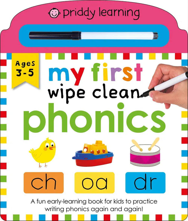 Priddy Learning: My First Wipe Clean Phonics-Children’s interactive and activity books and kits-買書書 BuyBookBook