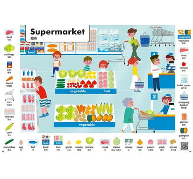 孩子的第一本遊戲記憶 & 圖解英語單字繪本 (附英語朗讀 QR Code)-非故事: 學前基礎 Preschool Basics-買書書 BuyBookBook