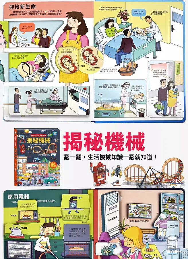 趣味科學知識翻翻書：揭秘機械-非故事: 科學科技 Science & Technology-買書書 BuyBookBook