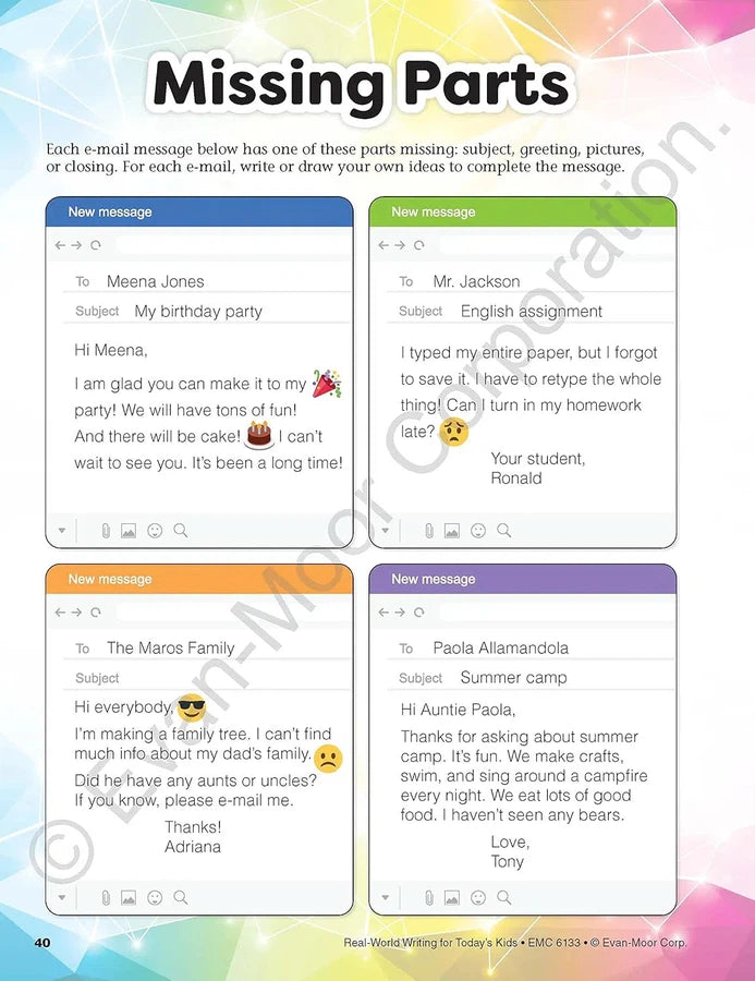 Real-World Writing for Today's Kids (Ages 10-11) (Evan-Moor)-Activity: 學習補充 Learning & Supplemental-買書書 BuyBookBook