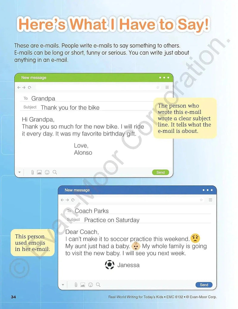 Real-World Writing for Today's Kids (Ages 8 - 9) (Evan-Moor)-Activity: 學習補充 Learning & Supplemental-買書書 BuyBookBook