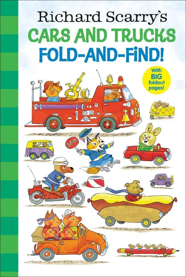 Richard Scarry's Cars and Trucks Fold-and-Find!-Children’s / Teenage fiction: General, modern and contemporary fiction-買書書 BuyBookBook