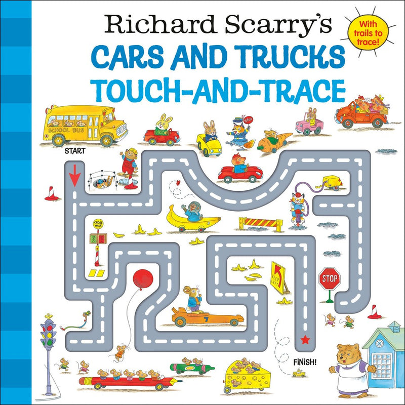 Richard Scarry's Cars and Trucks Touch-and-Trace-Children’s / Teenage fiction: General, modern and contemporary fiction-買書書 BuyBookBook