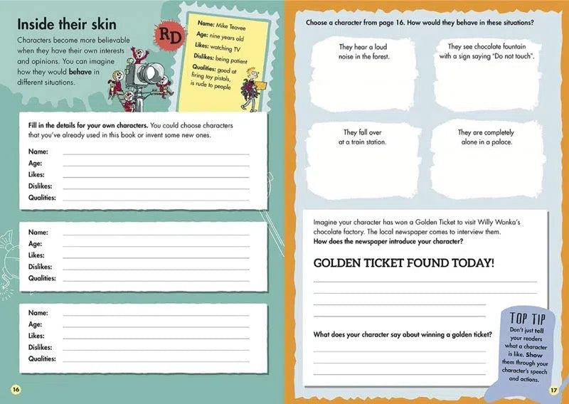 Roald Dahl's Creative Writing with Charlie and the Chocolate Factory: How to Write Tremendous Characters