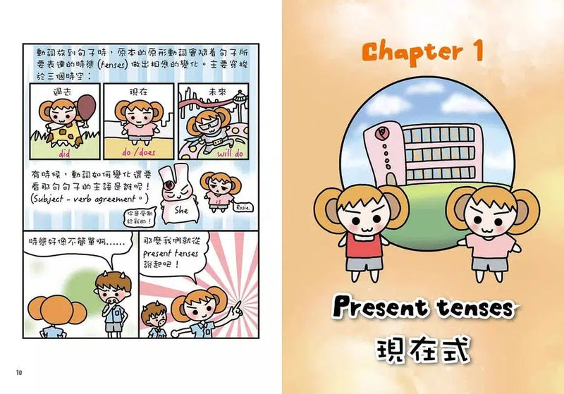 Rosie Easy English 露思兔子漫畫學Grammar (Tenses時態篇)-非故事: 語文學習 Language Learning-買書書 BuyBookBook