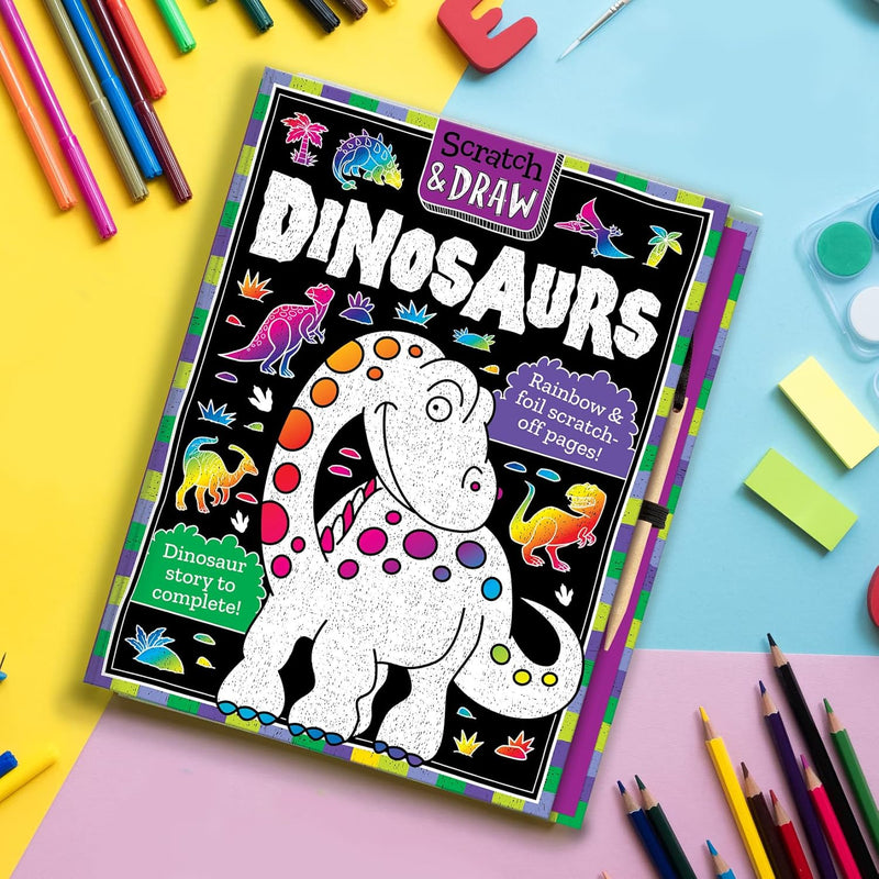 Scratch & Draw Dinosaurs (Scratch Art Activity Book) (Nat Lambert)