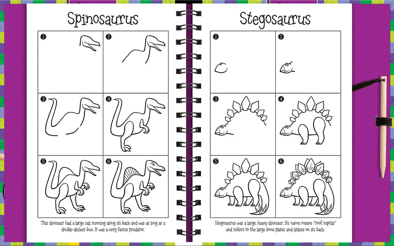 Scratch & Draw Dinosaurs (Scratch Art Activity Book) (Nat Lambert)