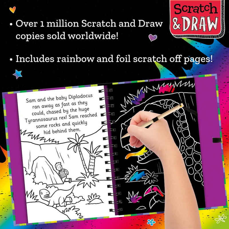 Scratch & Draw Dinosaurs (Scratch Art Activity Book) (Nat Lambert)