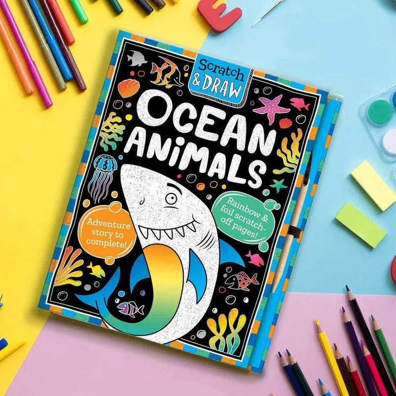 Scratch & Draw Ocean Animals (Scratch Art Activity Book) (Susie Linn)