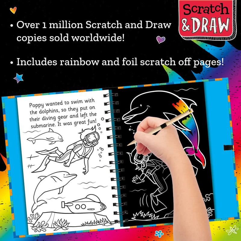 Scratch & Draw Ocean Animals (Scratch Art Activity Book) (Susie Linn)