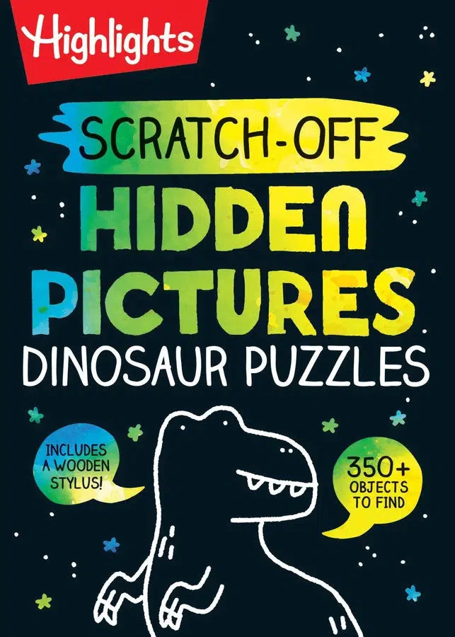 Scratch-Off Hidden Pictures Dinosaur Puzzles-Children’s interactive and activity books and kits-買書書 BuyBookBook