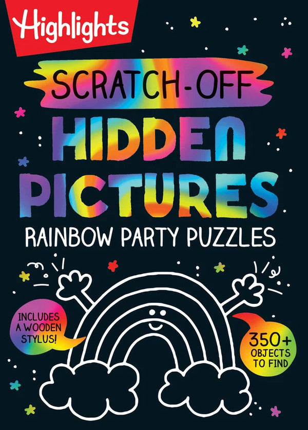 Scratch-Off Hidden Pictures Rainbow Party Puzzles-Children’s interactive and activity books and kits-買書書 BuyBookBook