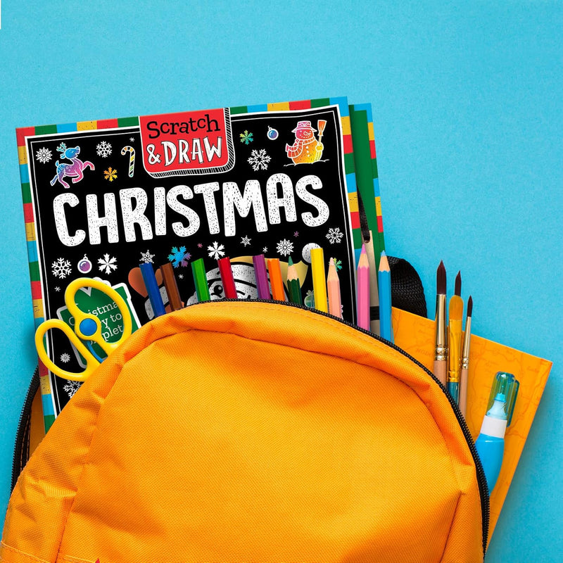 Scratch and Draw Christmas (Scratch Art Activity Book) (Kit Elliot)