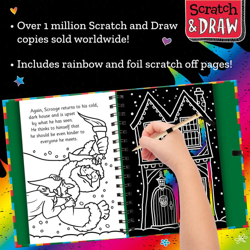 Scratch and Draw Christmas (Scratch Art Activity Book) (Kit Elliot)