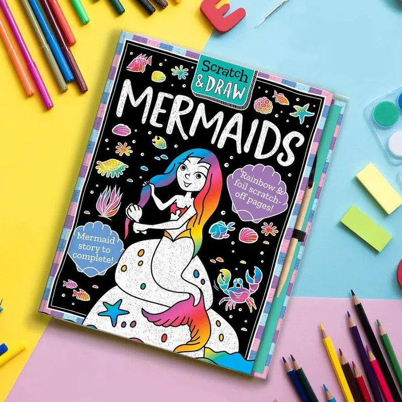 Scratch and Draw Mermaids (Scratch Art Activity Book) (Connie Isaacs)