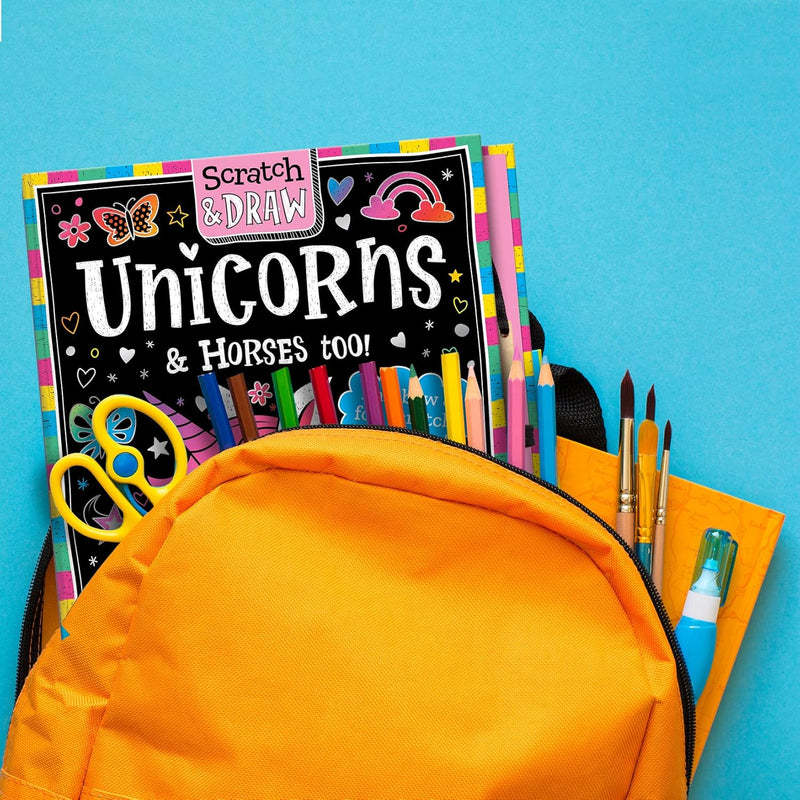 Scratch and Draw Unicorns & Horses Too! (Scratch Art Activity Book) (Joshua George)