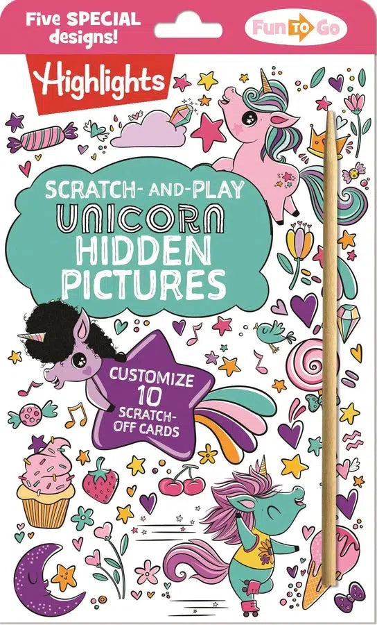 Scratch-and-Play Unicorn Hidden Pictures-Children’s interactive and activity: drawing, colouring and painting-買書書 BuyBookBook