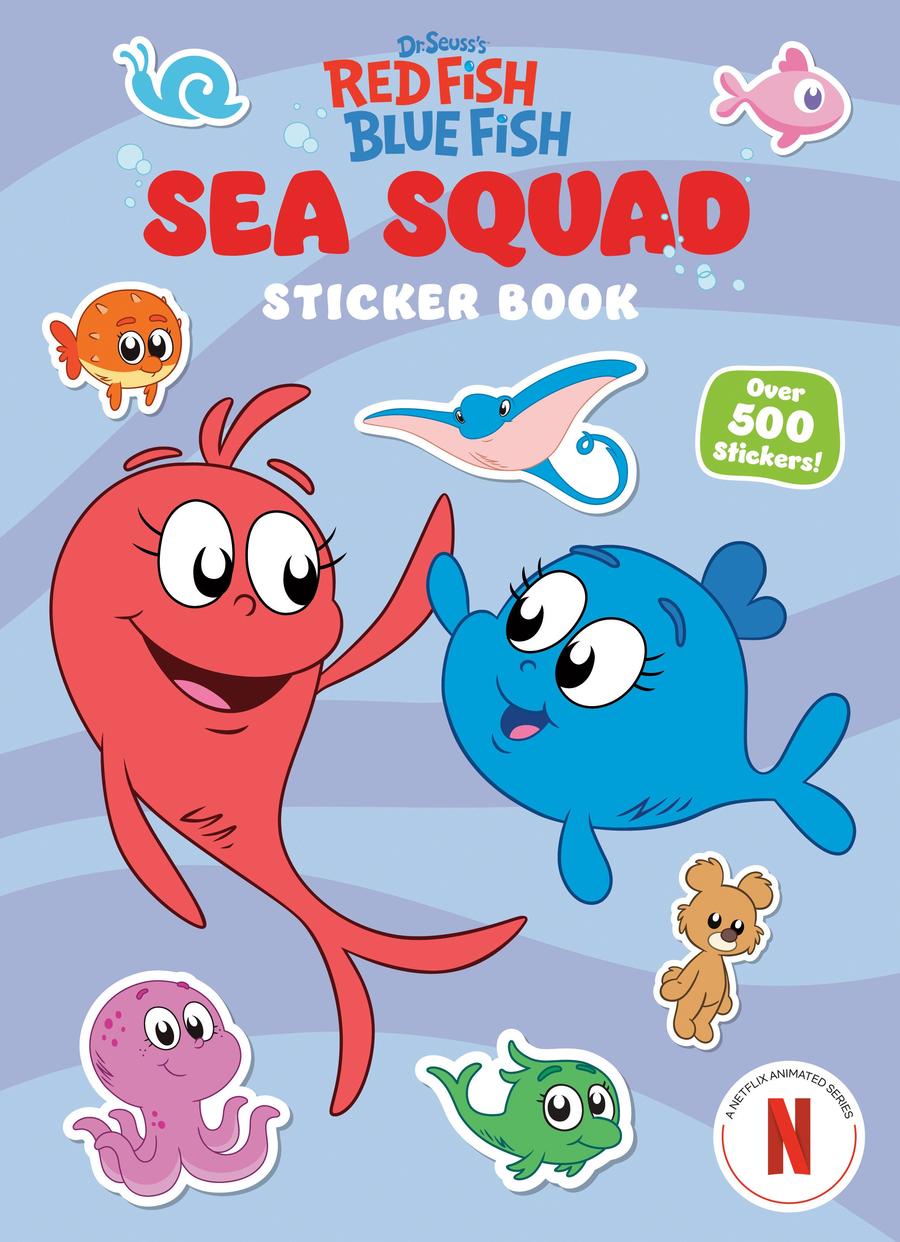 Sea Squad Sticker Book (Dr. Seuss's Red Fish Blue Fish)-Children’s interactive and activity books and kits-買書書 BuyBookBook