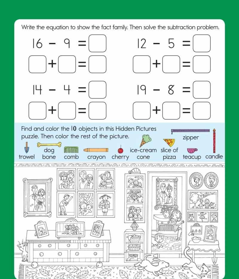 Second Grade Subtraction Learning Fun Workbook (Highlights)-Activity: 益智解謎 Puzzle & Quiz-買書書 BuyBookBook