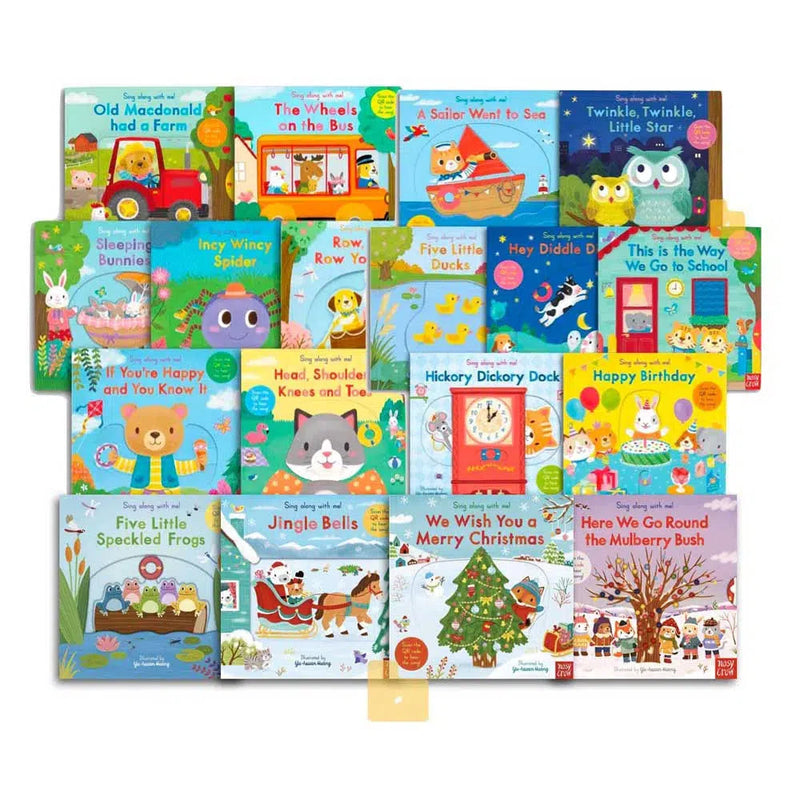 Sing Along With Me! Mega Bundle (Board book with QR Code*)(Nosy Crow)-Nonfiction: 學前基礎 Preschool Basics-買書書 BuyBookBook