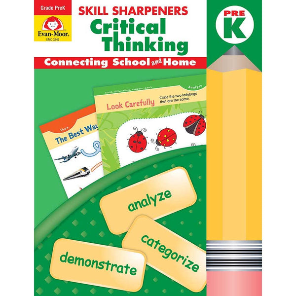 Skill Sharpeners: Critical Thinking (Grade Prek) (Evan-Moor)-Activity: 學習補充 Learning & Supplemental-買書書 BuyBookBook