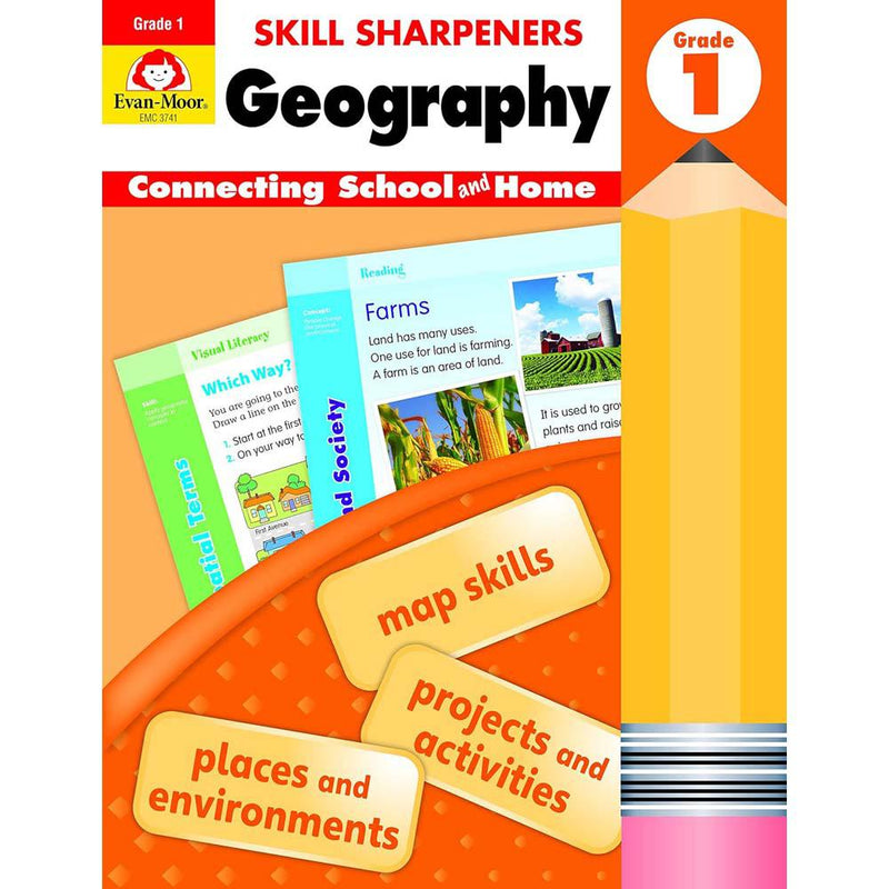 Skill Sharpeners: Geography (Grade 1) (Evan-Moor)-Activity: 學習補充 Learning & Supplemental-買書書 BuyBookBook