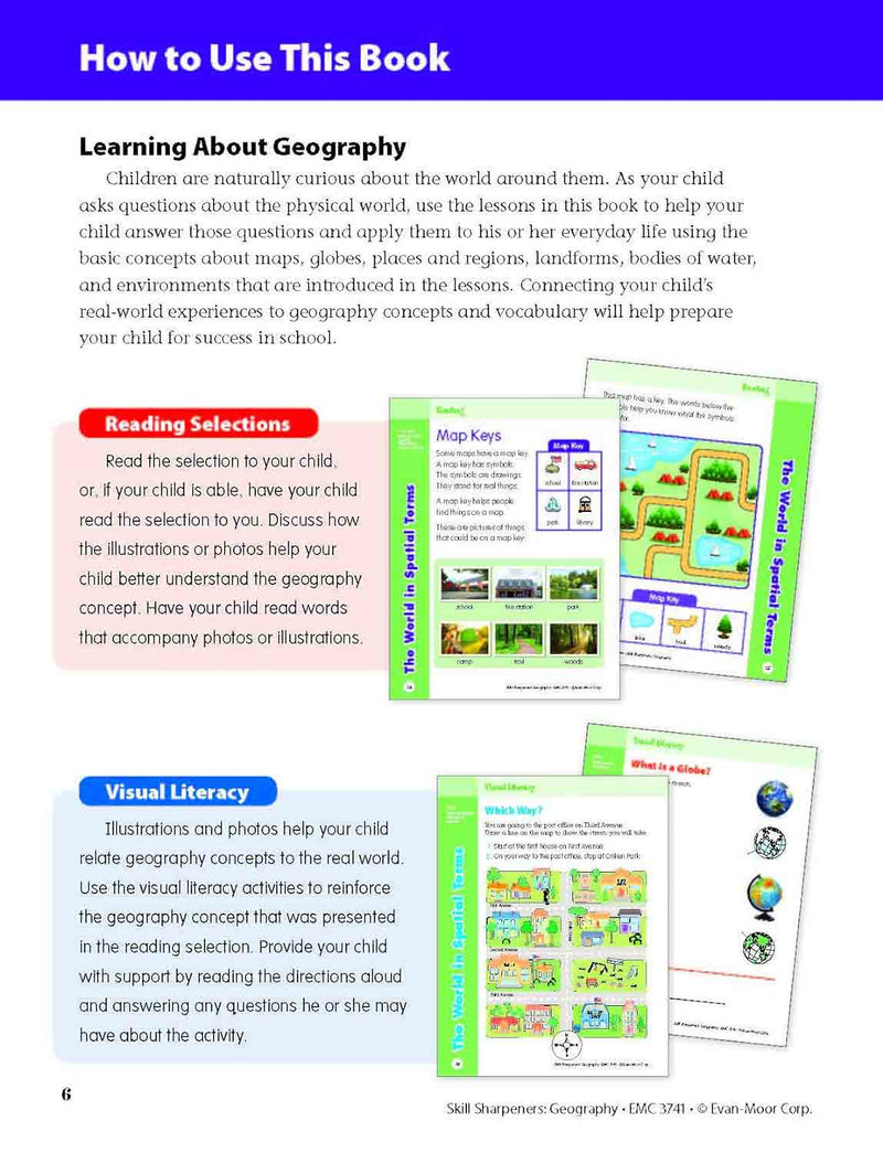 Skill Sharpeners: Geography (Grade 1) (Evan-Moor)-Activity: 學習補充 Learning & Supplemental-買書書 BuyBookBook