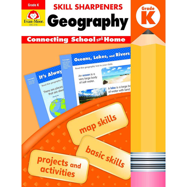 Skill Sharpeners: Geography (Grade K) (Evan-Moor)-Activity: 學習補充 Learning & Supplemental-買書書 BuyBookBook