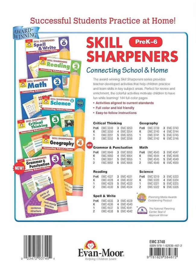 Skill Sharpeners: Geography (Grade K) (Evan-Moor)-Activity: 學習補充 Learning & Supplemental-買書書 BuyBookBook