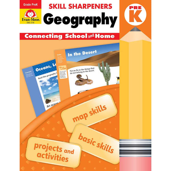 Skill Sharpeners: Geography (Grade Prek) (Evan-Moor)-Activity: 學習補充 Learning & Supplemental-買書書 BuyBookBook