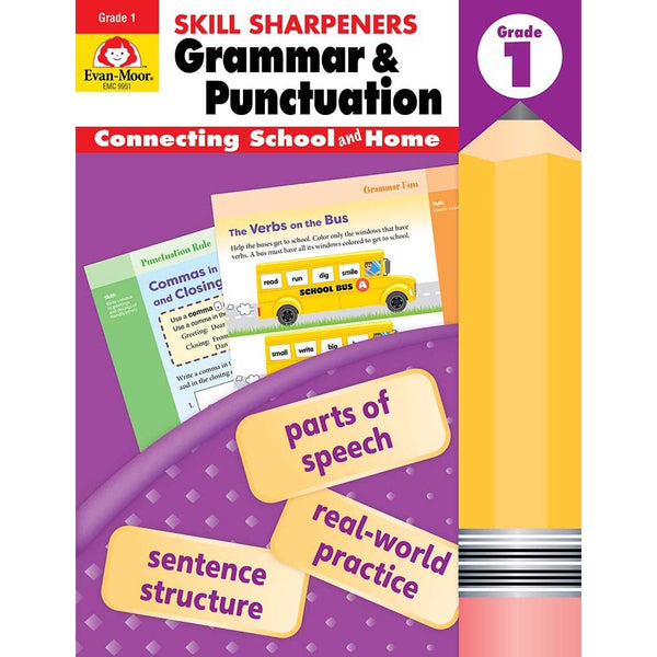 Skill Sharpeners: Grammar & Punctuation (Grade 1) (Evan-Moor)-Activity: 學習補充 Learning & Supplemental-買書書 BuyBookBook