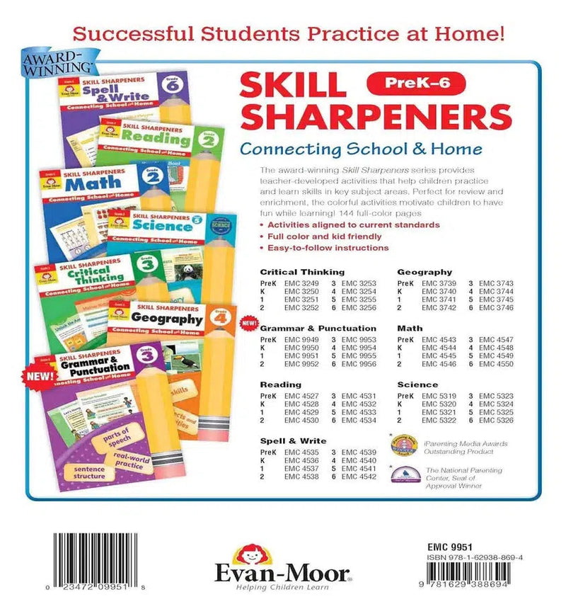 Skill Sharpeners: Grammar & Punctuation (Grade 1) (Evan-Moor)-Activity: 學習補充 Learning & Supplemental-買書書 BuyBookBook