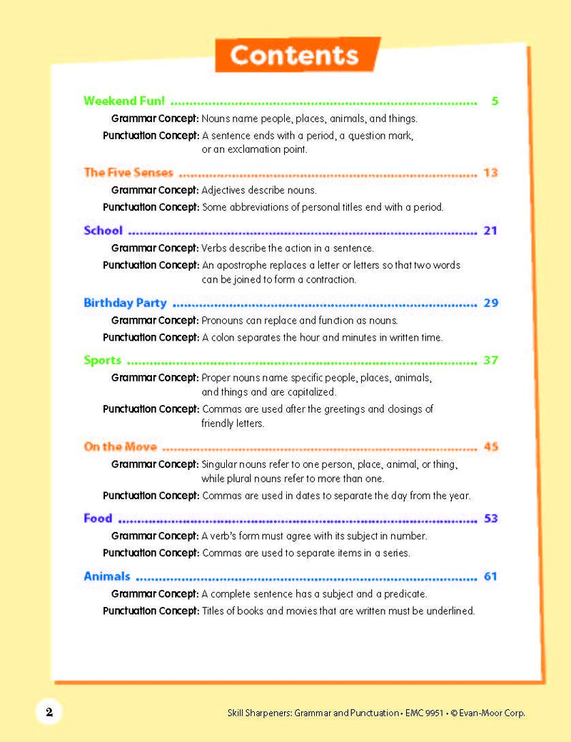 Skill Sharpeners: Grammar & Punctuation (Grade 1) (Evan-Moor)-Activity: 學習補充 Learning & Supplemental-買書書 BuyBookBook