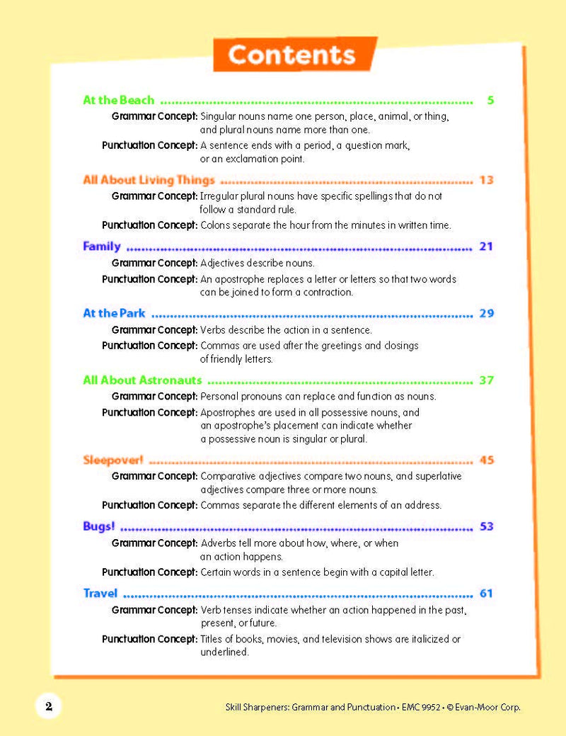 Skill Sharpeners: Grammar & Punctuation (Grade 2) (Evan-Moor)-Activity: 學習補充 Learning & Supplemental-買書書 BuyBookBook