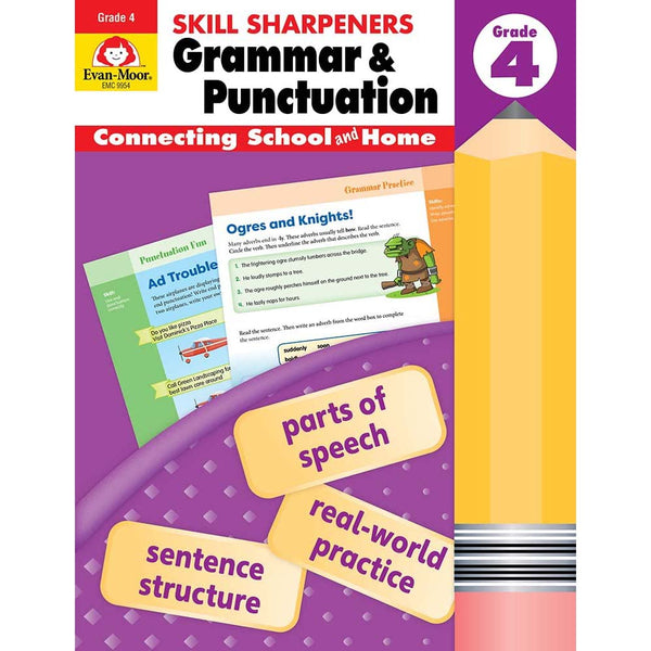 Skill Sharpeners: Grammar & Punctuation (Grade 4) (Evan-Moor)-Activity: 學習補充 Learning & Supplemental-買書書 BuyBookBook