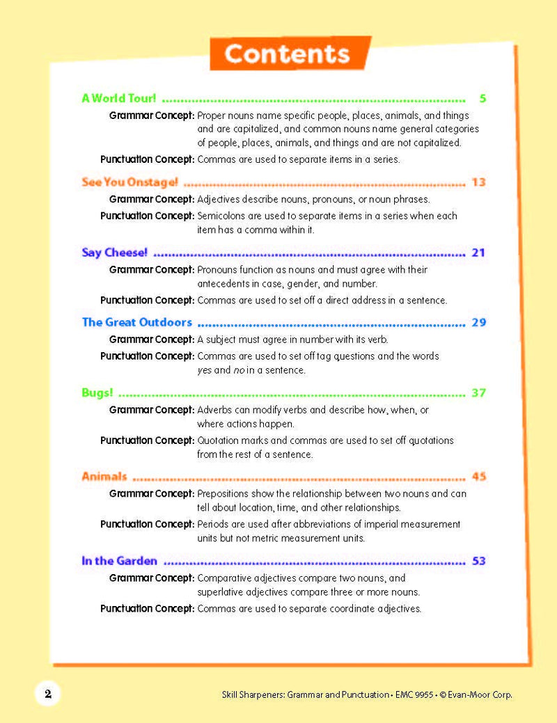 Skill Sharpeners: Grammar & Punctuation (Grade 5) (Evan-Moor)-Activity: 學習補充 Learning & Supplemental-買書書 BuyBookBook