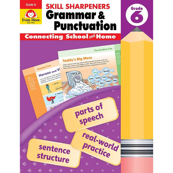 Skill Sharpeners: Grammar & Punctuation (Grade 6) (Evan-Moor)-Activity: 學習補充 Learning & Supplemental-買書書 BuyBookBook