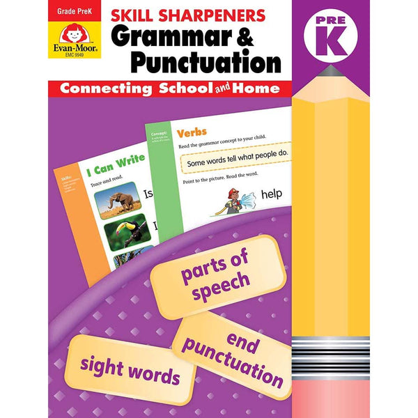 Skill Sharpeners: Grammar & Punctuation (Grade Prek) (Evan-Moor)-Activity: 學習補充 Learning & Supplemental-買書書 BuyBookBook