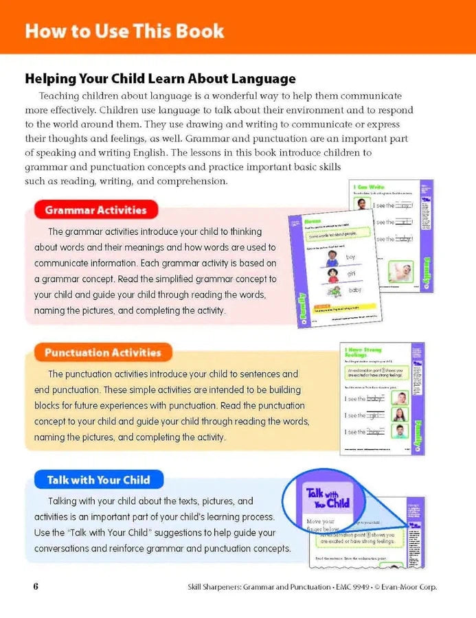 Skill Sharpeners: Grammar & Punctuation (Grade Prek) (Evan-Moor)-Activity: 學習補充 Learning & Supplemental-買書書 BuyBookBook