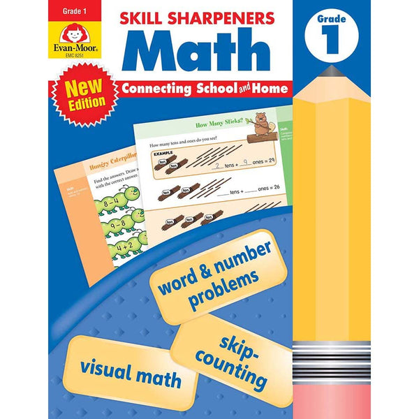 Skill Sharpeners: Math (Grade 1) (Evan-Moor)-Activity: 學習補充 Learning & Supplemental-買書書 BuyBookBook